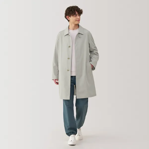 발수 스텐 칼라 코트