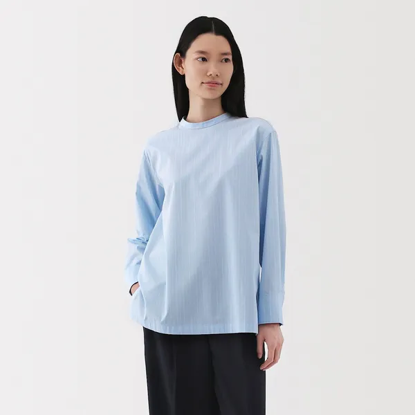 건조가 빠른 브로드 긴소매 블라우스