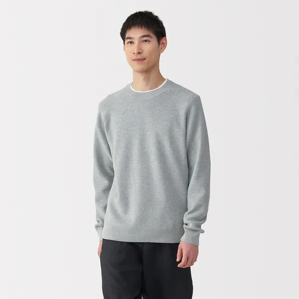 워셔블 리브 크루넥 스웨터