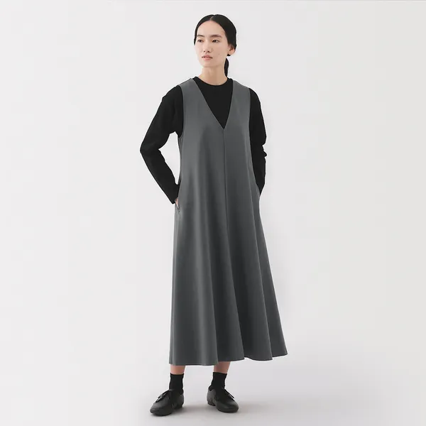 이중 편직 점퍼 스커트