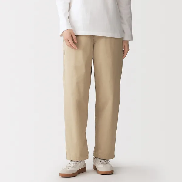 워싱 코튼 이지 테이퍼드 팬츠