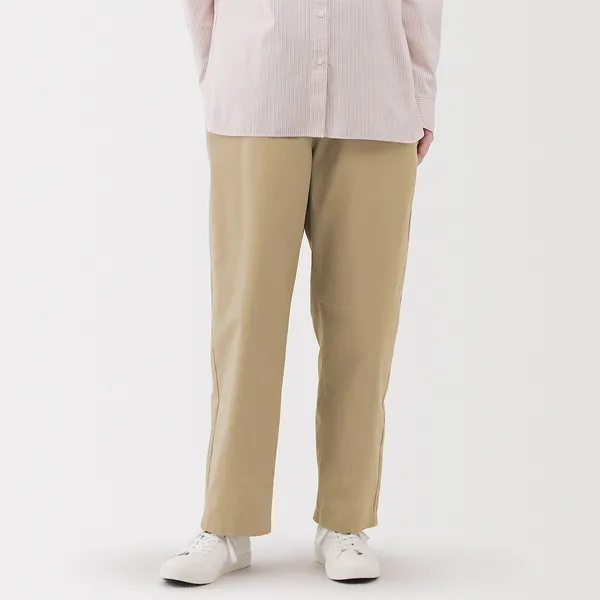 워싱 코튼 이지 테이퍼드 팬츠