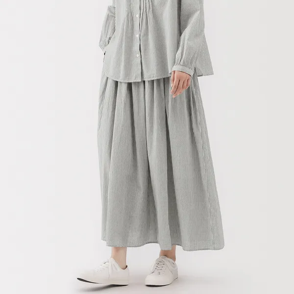 면 보일 개더 스커트