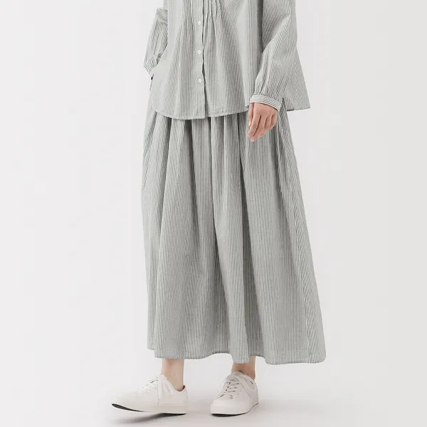 면 보일 개더 스커트