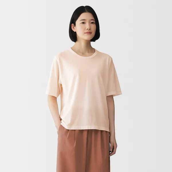 강연 저지 크루넥 반소매 티셔츠