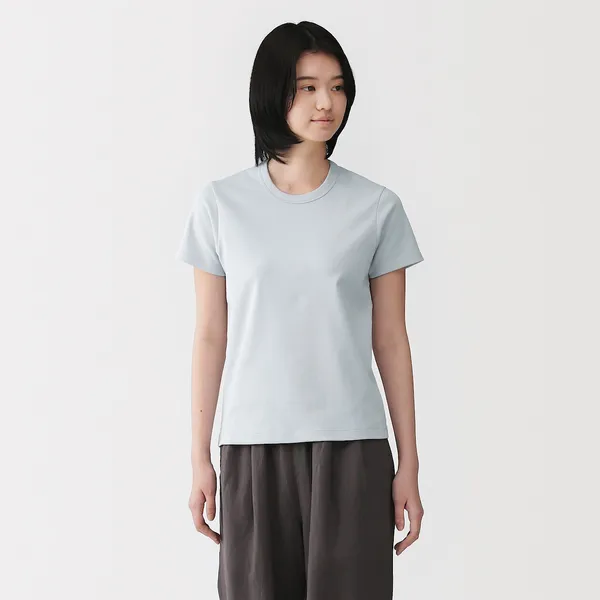 시원하고 땀에 강한 크루넥 반소매 티셔츠